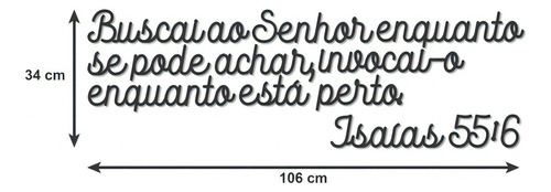 Isaías 55:6 Versículo de la Biblia en MDF hueco de 6 mm