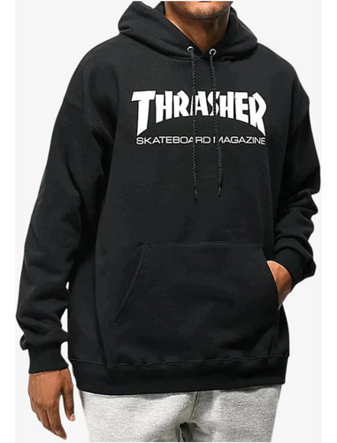 Buzo Thrasher Skate Magazine Negro Blanco