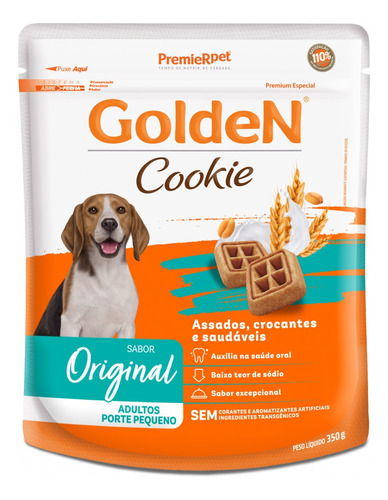 Golden Cookie Original Cães Adultos Pequeno Porte 350g