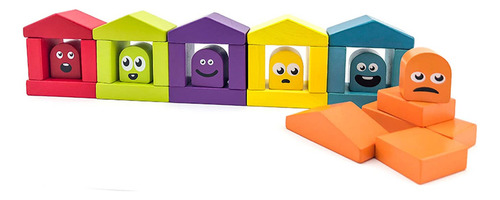 Jgo Construcción De Madera Con Casas De Colores Jgo Construc