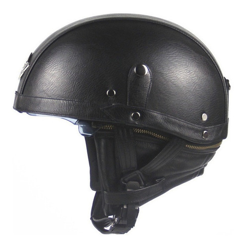 Casco De Cuero Vintage Para Motocicleta,pilot Dot