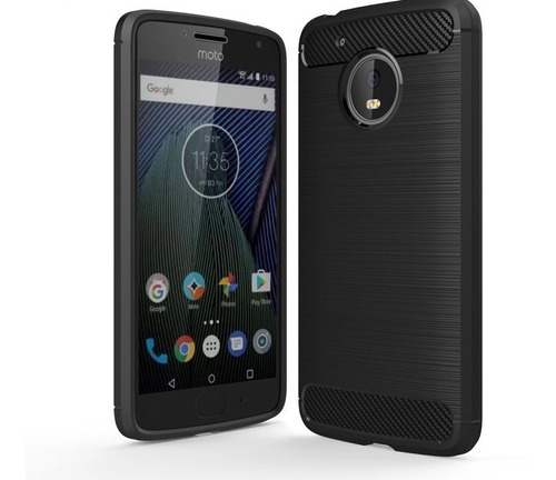 Motorola Moto G 5s G5s Estuche Fibra Carbóno + Vidrio 
