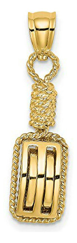 Charms 3d Mariners En Oro Amarillo 14k 18 Mm X 7 Mm
