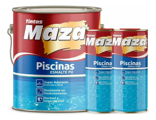 Tinta Para Piscina Azul Pu Kit Maza 4,5 Litros