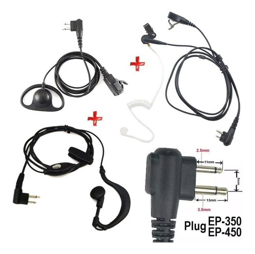 Kit 3 Manos Libres Para Ep-450 Ep-350, 3 Diferentes Modelos!