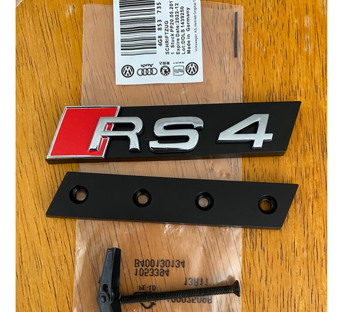 Emblema Audi Compatible Rs4 Parrilla !! No Grapas Plata