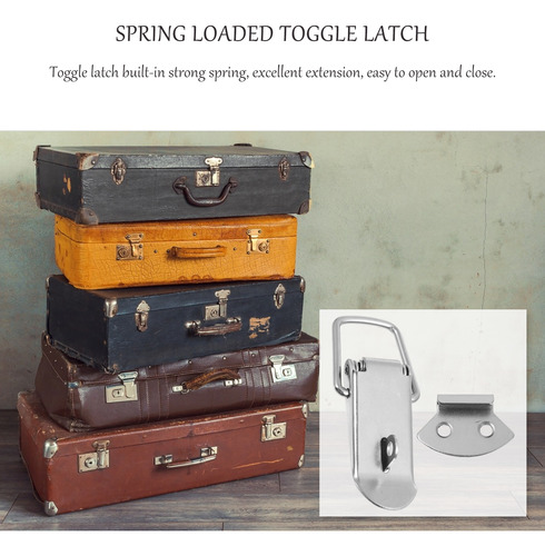 Maleta Spring Claw Toggle De Madera Con Cierre De Caja, 8 Ju
