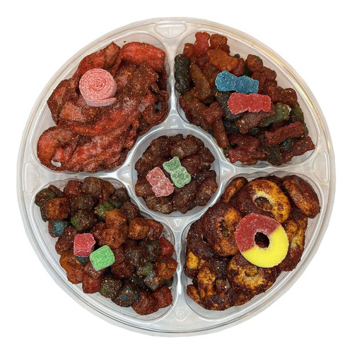 Chili Sour Mix Gummy Gift Tray Box, Spicy Sweet Sour Surtido