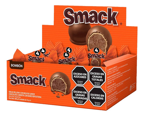 Smack bombón relleno 30 unidades de 16gr