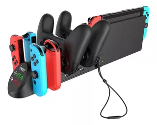 Base Doble Cargador Controles Nintendo Switch Tipo C