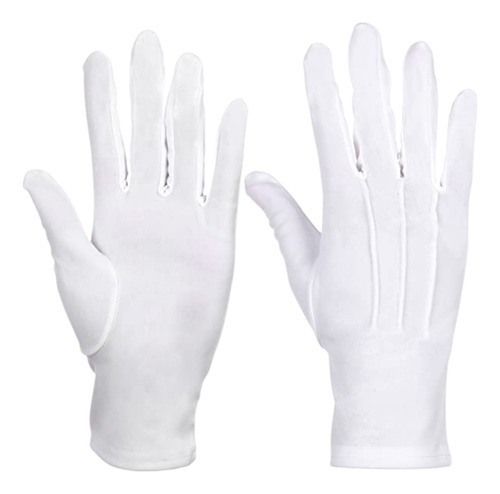 Guantes Blancos Formal Algodón Guardia De Honor Ceremonial