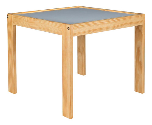 Dos Sillas De Madera Con Mesa Moderna Tamaño Infantil
