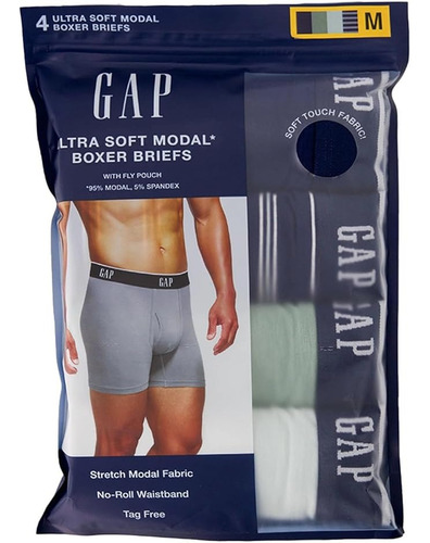 Boxer Para Hombre Gap - Pack De 4 Calzoncillos Cómodos Verde