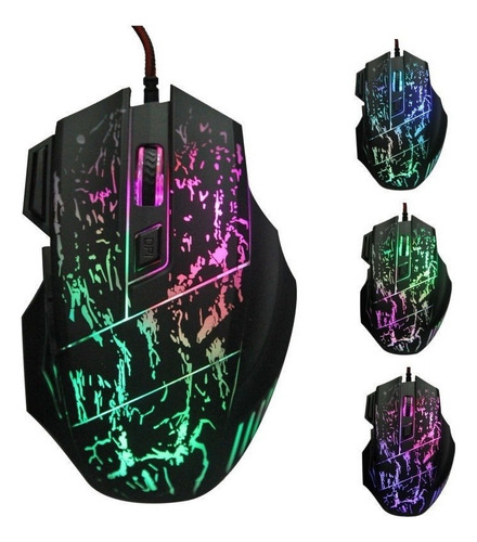 5500dpi 7 Botones Led Óptico Ratón Gamer Mouse