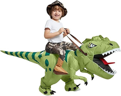 One Casa Disfraz Inflable De Dinosaurio Para Montar En T Re.