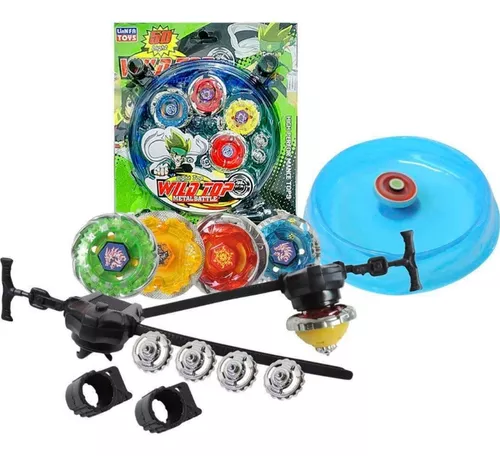 Brinquedo Pião Peão Blayblade Com Lançador + Campo de Batalha em