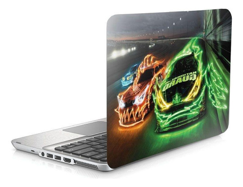 Skin Adesivo Para Notebook 15 Racing Neon Corrida Carros D29