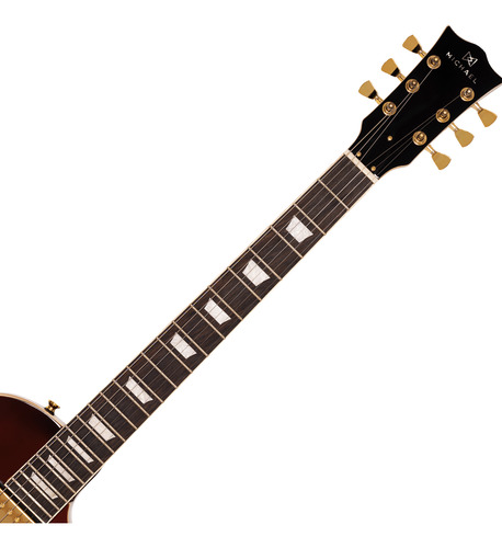 Guitarra Les Paul Michael Gold Royale Sunburst Com Dourado