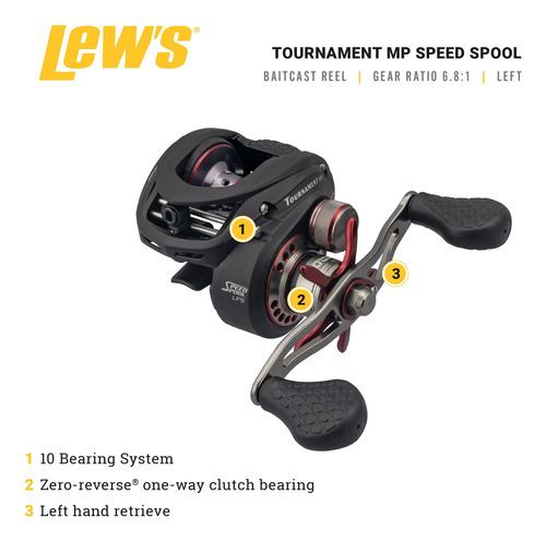 Lew's Tournament Mp Speed - Carrete De Pesca Baitcast, Recup
