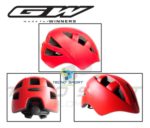 Casco Gw Dragonfly Ajustable + Guante Niño Niña Bicicleta