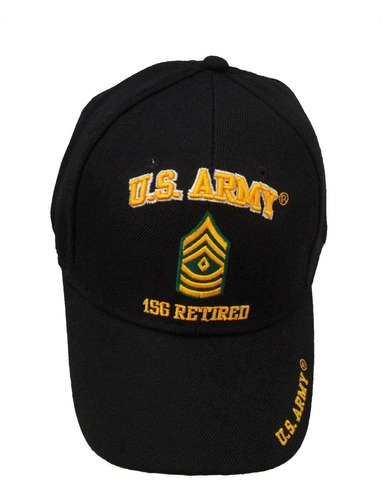 Nueva Gorra Negra Sargento Retirado Del Ejército Ee. Uu. 1sg