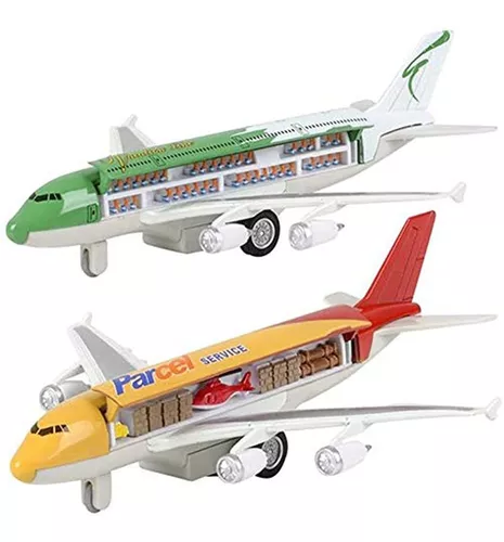 Aviones De Juguete Súper Jumbo Color Verde Y Amarillo