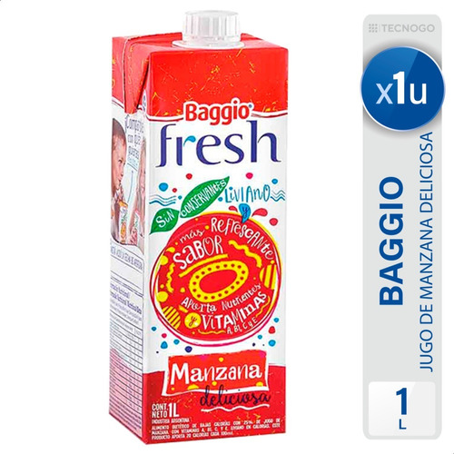 Jugo Baggio Manzana Deliciosa Liviano Fresh - Mejor Precio