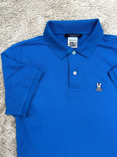 Playera Tipo Polo Psycho Bunny Azul Talla M De Hombre (Usado)