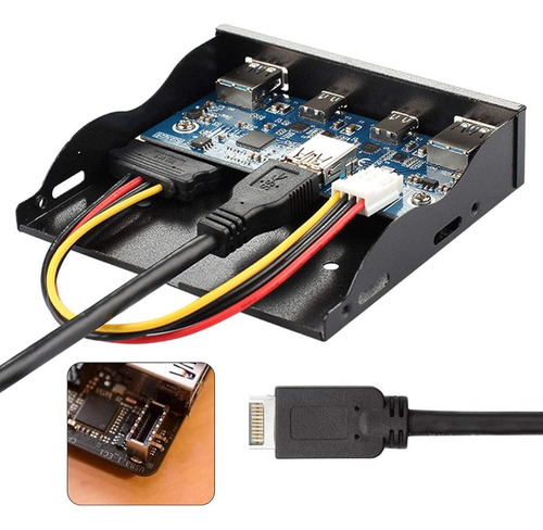 Cablecc Usb 3.1 Cabezal Del Panel Frontal A Usb-c Y Usb 3.0 