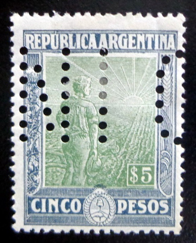 Argentina, Sello Gj 360o Labrador 5p Inutilizado L9947