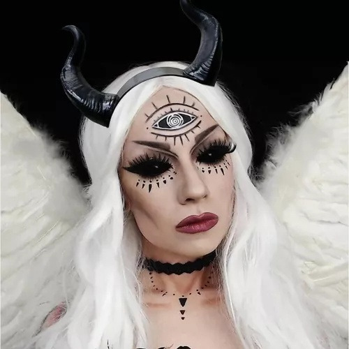 Diadema De Cuernos De Diablo, Color Negro, Cuernos De