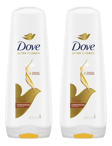 Acondicionador Dove Cuidado Óleo Nutrición 400ml Pack X2