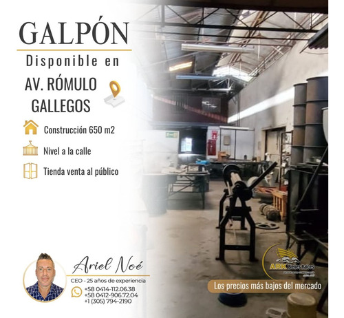 (#1060) Galpón Comercial De 650m2, Ubicado En La Av. Rómulo Gallegos, Caracas