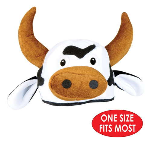 Sombrero De Felpa Con Cabeza De Vaca Beistle, Novedosa Gorra