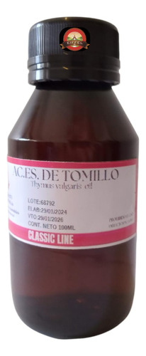 Aceite Esencial Tomillo 100ml Puro 100% Natural 