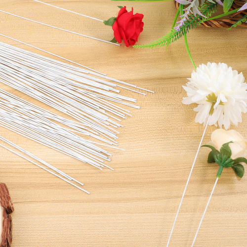 100 Unidades De Alambres De Floristería Para Envolver Tallos