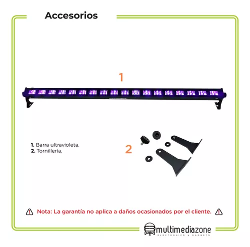 Barra Led Uv Luz Negra 18 Leds Ultravioleta 5w Neon Dis