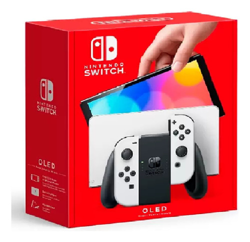 Nintendo Switch White Bundle:consola Oled + Mario Kart8