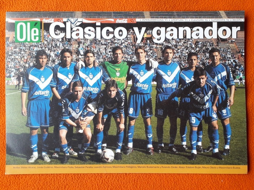 Póster De Cartón Del Club Atlético Velez Sarsfield Año 2003