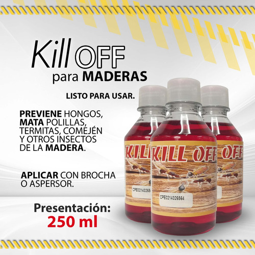 Kill Off Pintaquim 250ml /anti Hongos-insectos-madera/ 09265