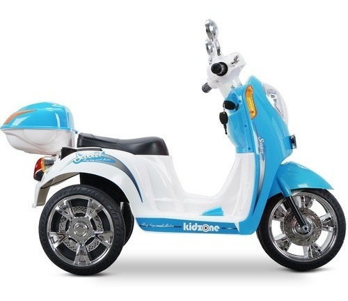 Kidzone Moto Mini Retro 6v Vespa 3 Años Azul Bateria Xtr C