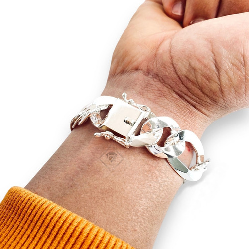 Pulseira Grumet 3 Por 1 Prata 925 Maciça Fecho Gaveta 17mm