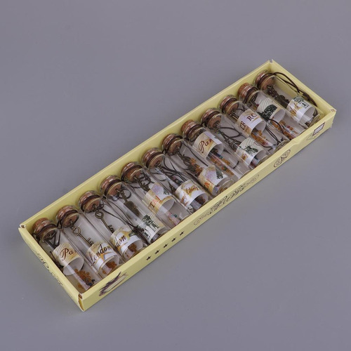 12pcs Mini Pequeña Botella De Cristal Que Desea El Trabajo