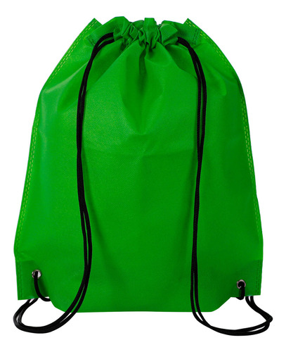 Bolsa Morral Mochila Ecologica C/tirantes 40x35cm Mylin 1pz Color Verde