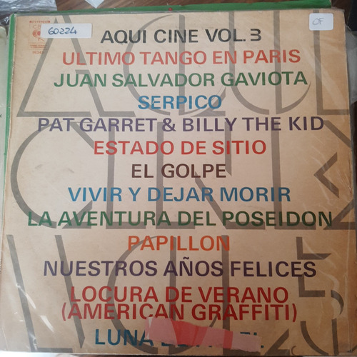 Vinilo Aquí Cine Vol 3 Bs1