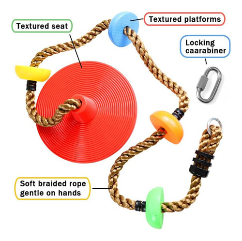 Plataformas De Asiento Para Columpio De Árbol Multicolor