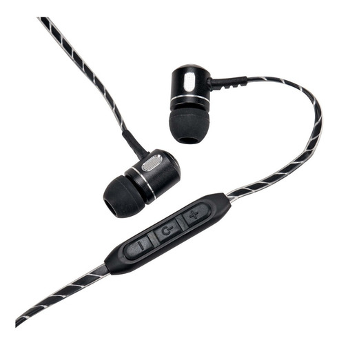 Audífono In-ear Bluetooth  Aluminium Negro Mlab