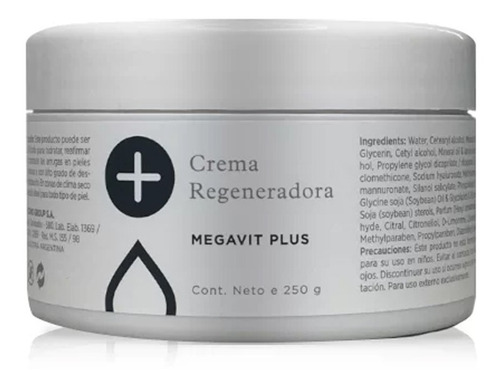Crema Regeneradora Megavitplus Icono Brillo Elasticidad 250g