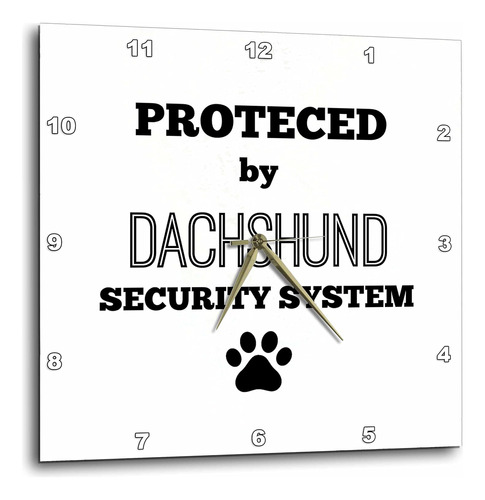 Protegido Por Dachshund Sistema De Seguridadreloj De Pa...