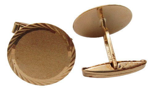 8748 Pingente Abotoadura Redonda De Ouro 18k 0,720